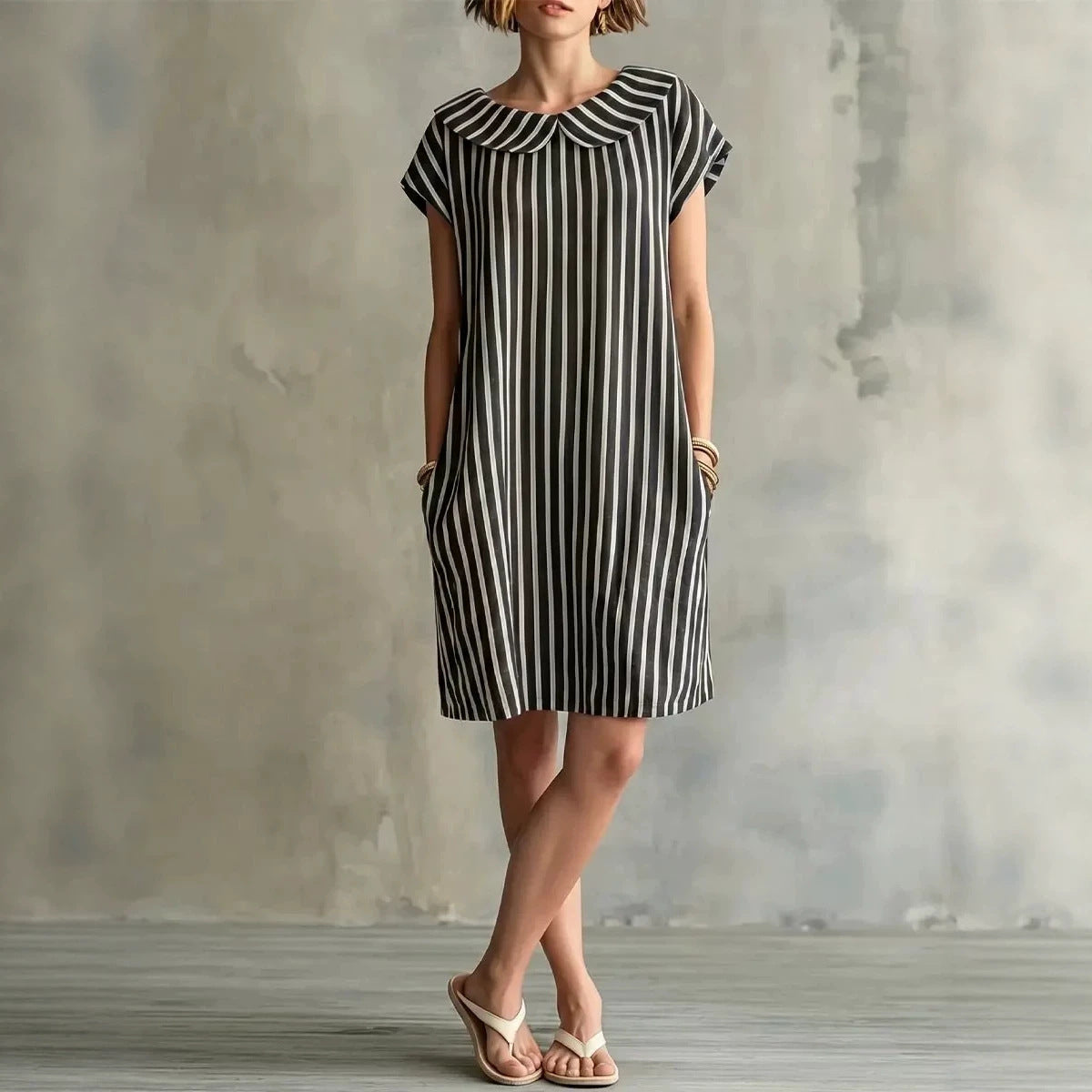 Women's Elegant Fashion Printed Striped For Dress