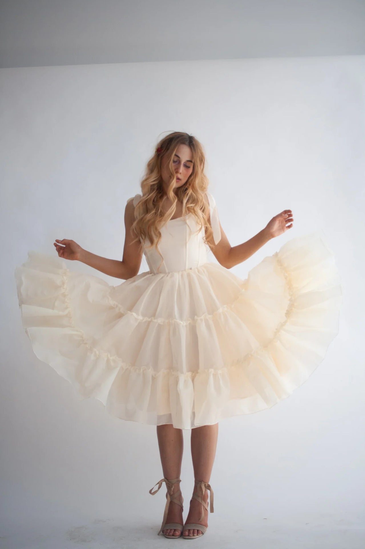 Women's Summer Fashion Temperament Wide Camisole Sleeveless Backless Dress