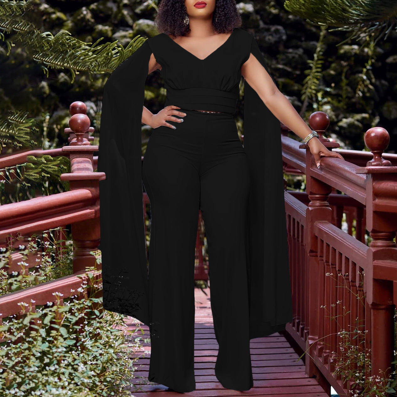 Women's Temperament Commute Wide Leg Two-piece Set Suits