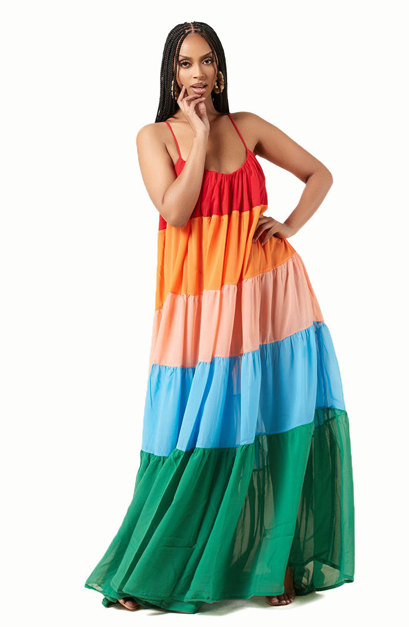 Women's Suspender Loose Fairy Summer Long French Dress