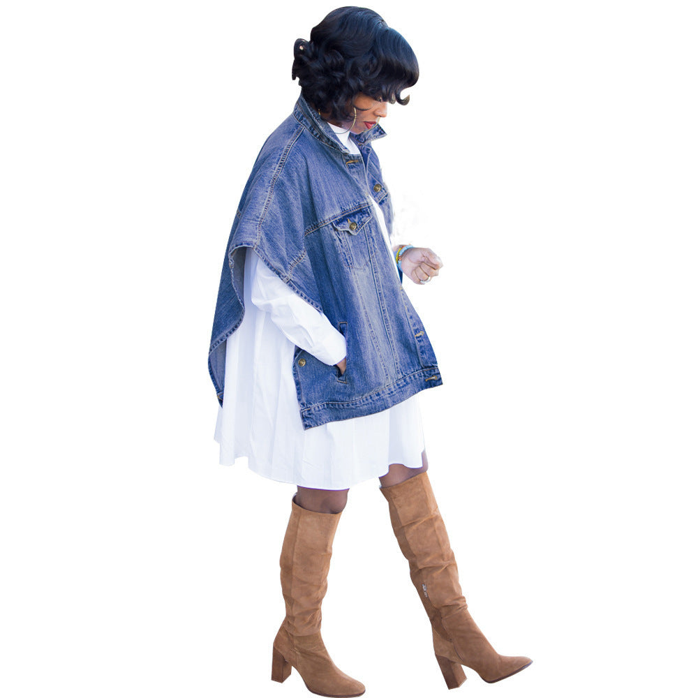 Women's Pretty Graceful Beautiful Shawl Denim Coats