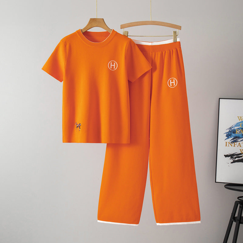 Women's Loose Two-piece Short-sleeved Summer Clothes Fashionable Suits