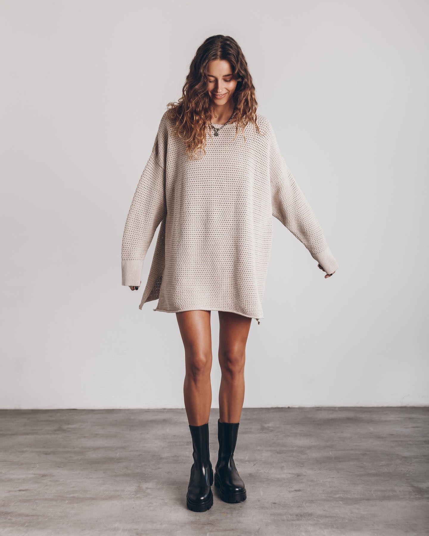 Thread Loose Round Neck Street Hipster Sweaters