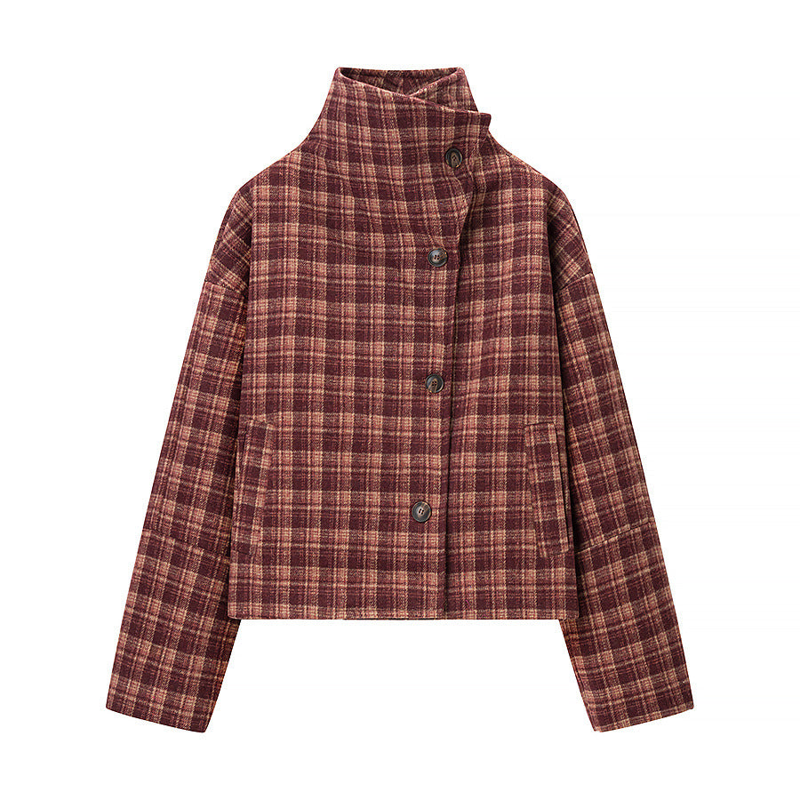 Autumn Fashion Graceful Stand Collar Long Sleeve Coats