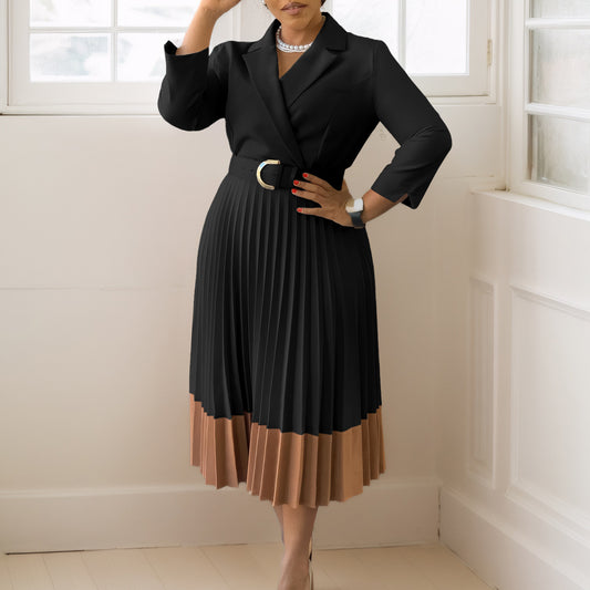 Women's Fashion Wear Collar Elegant Pleated African Suits
