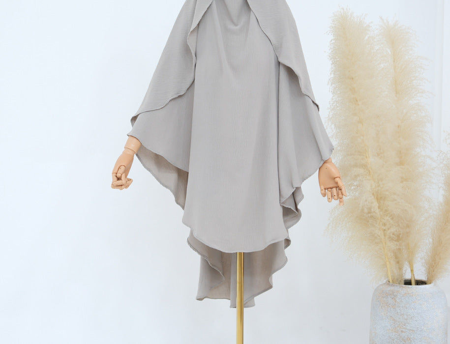 Comfortable Slouchy Solid Color Turban Turkish Dresses