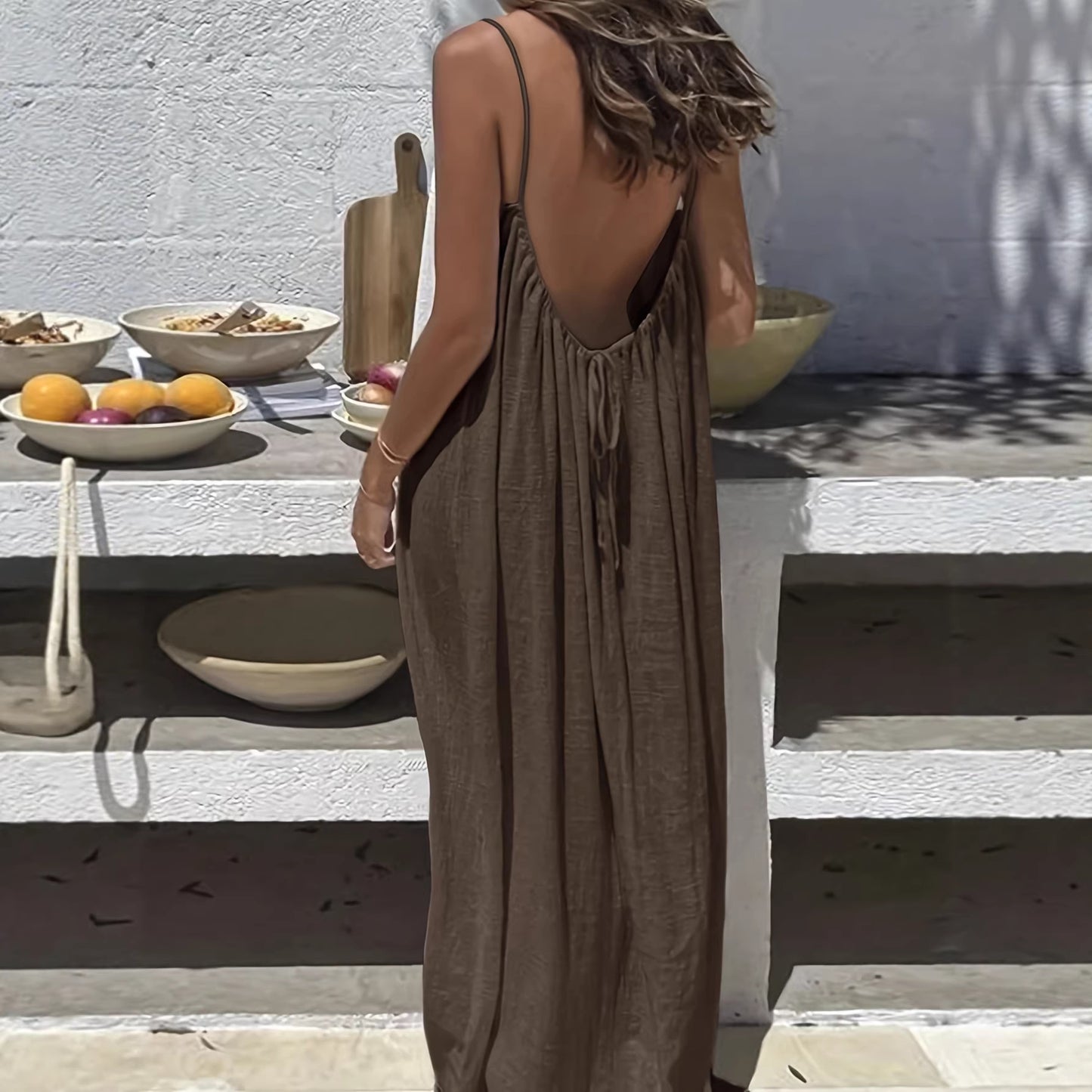 Comfortable Graceful Classic Slouchy Women's Strap Dress