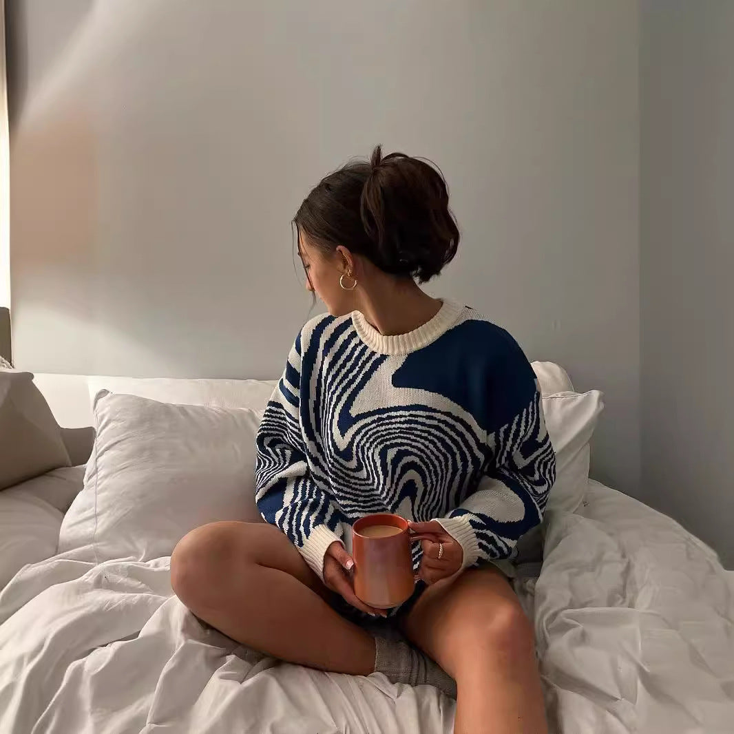 Women's British Style Fashion Urban Loose Long Sweaters