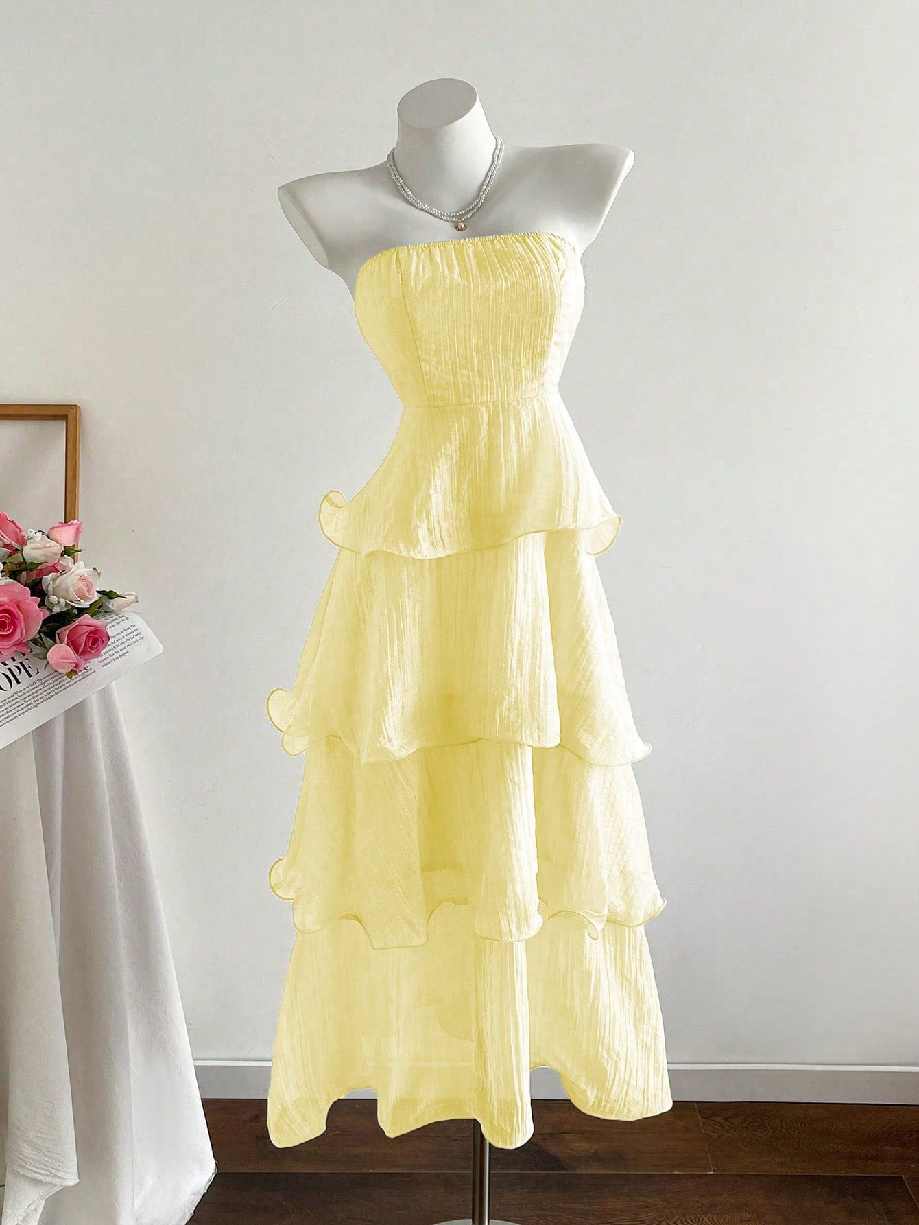 Summer Cover Slimming Midi Cake Fairy Tube Solid Color Skirts