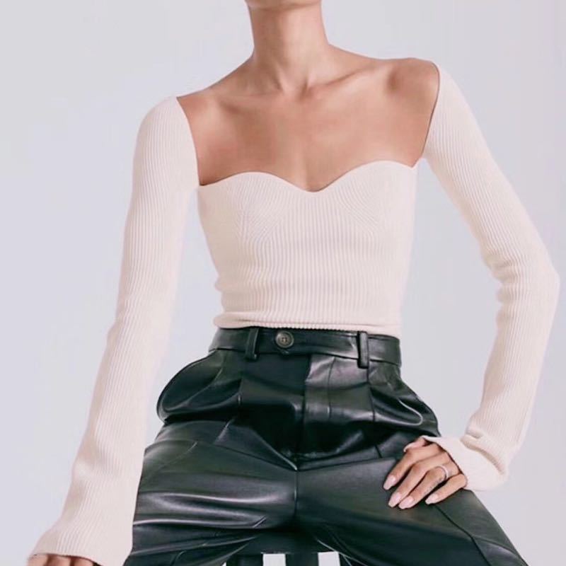 Women's Irregular Slits On Both Sides Knitted Inspirational Knitwear