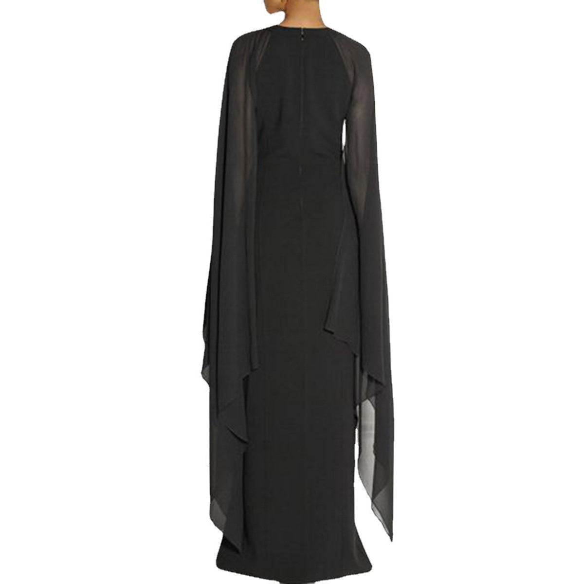 Dress Fashion Solid Color Shawl Slit Dresses