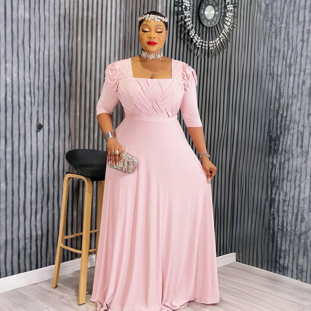 Women's Hot Rhinestone Fashion Dress African Bridesmaid Dresses