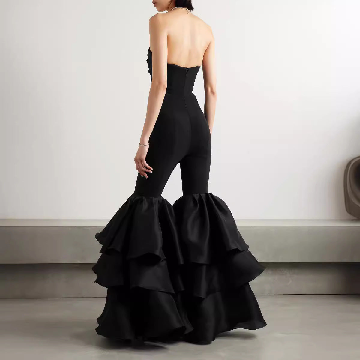 Women's Bandage Fashion Tube Cake Leg Banquet Jumpsuits