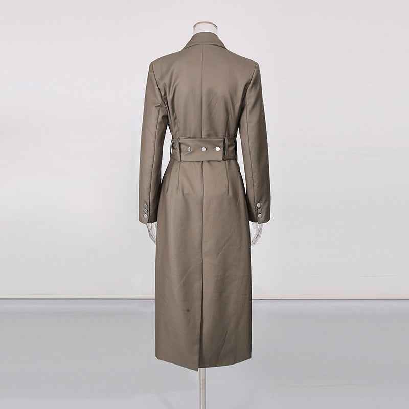 Women's Solid Color Long Dress Autumn High-grade Dresses