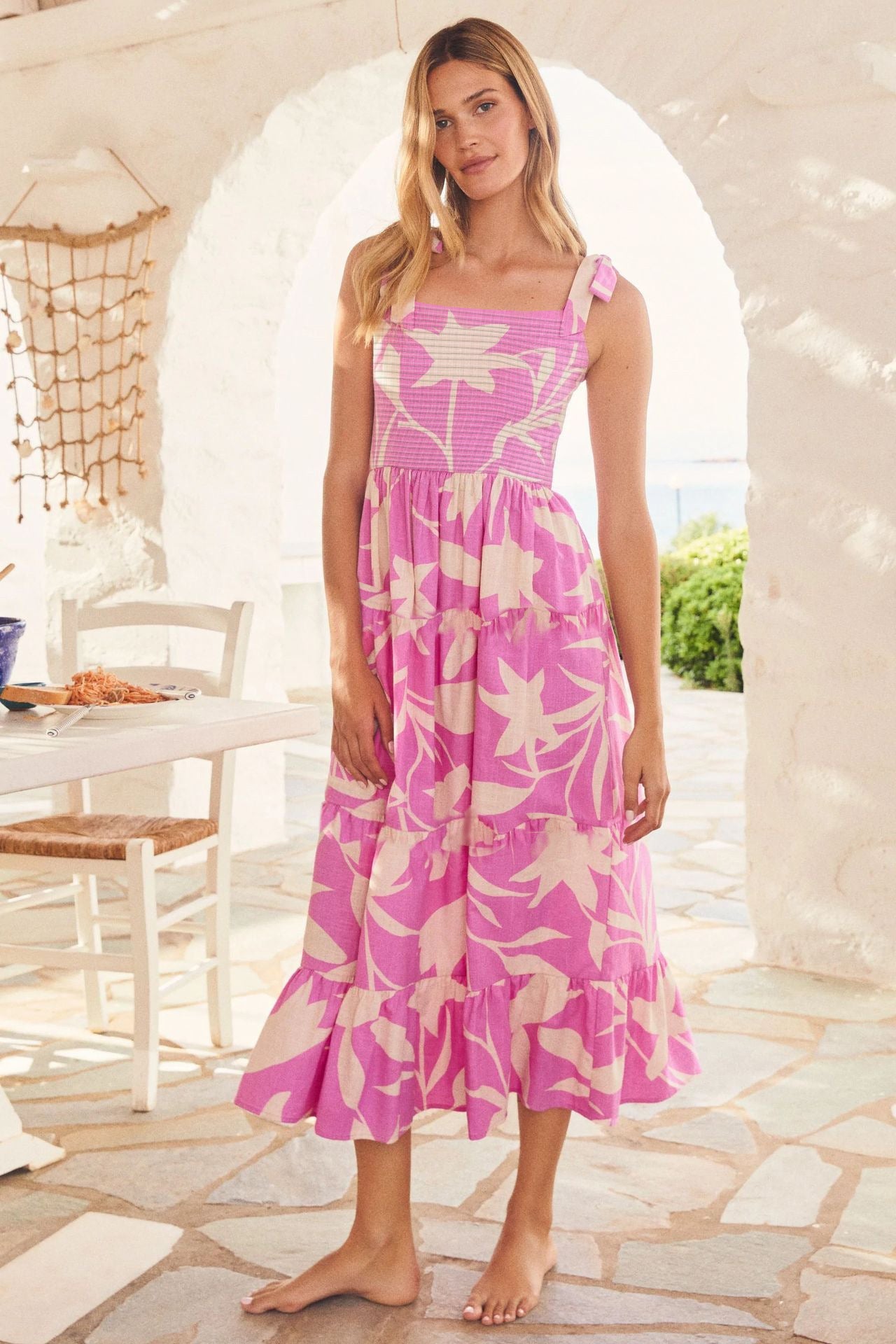 Women's Summer Commuter Sleeveless Hot Printed Long Dresses