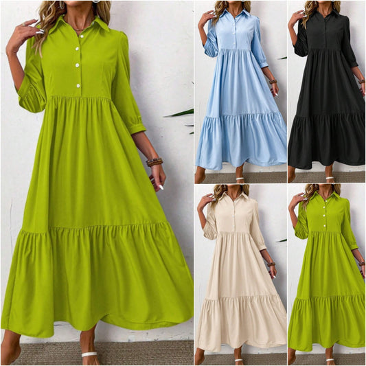 Loose Slimming French Lazy Style Shirt Dress