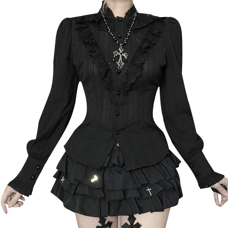 Women's Shirt Slim Fit Versatile Long Sleeve Blouses