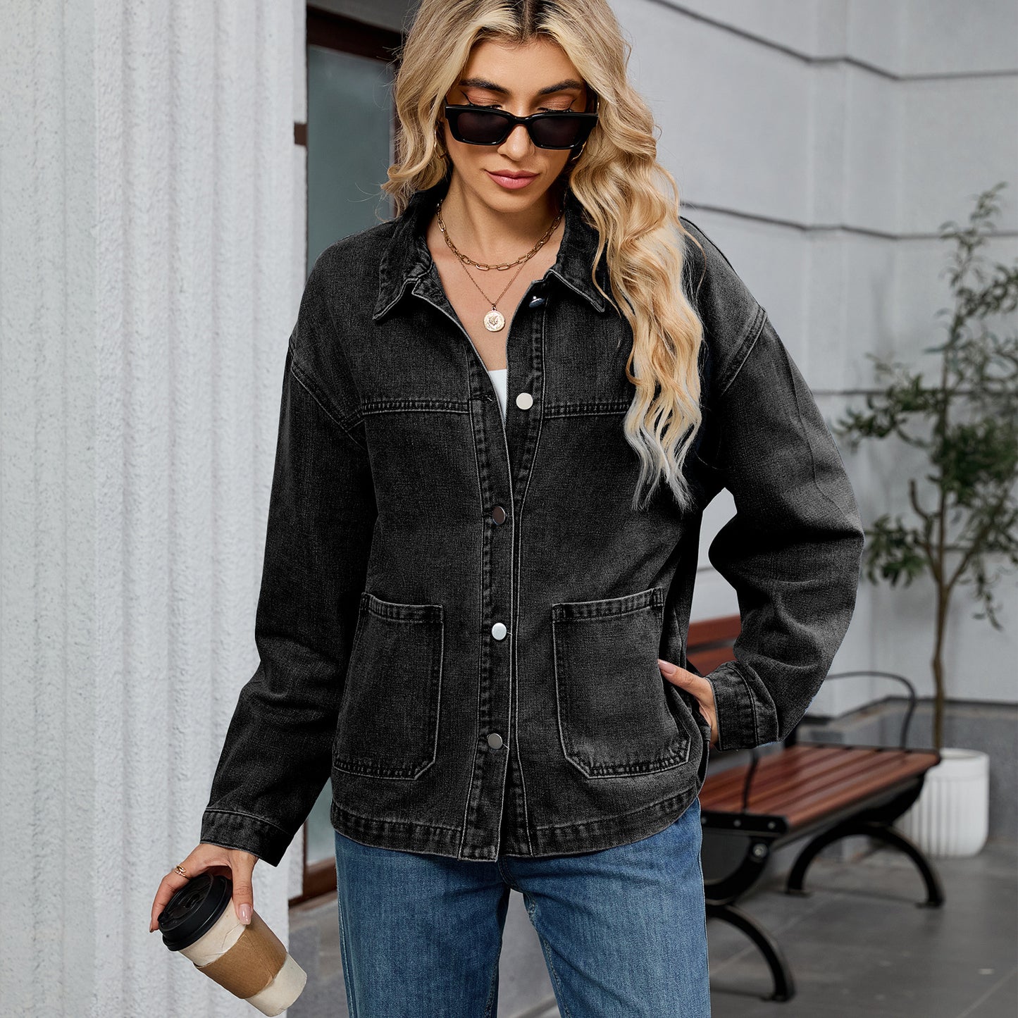 Women's American Retro Loose Casual Long-sleeved Early Jackets