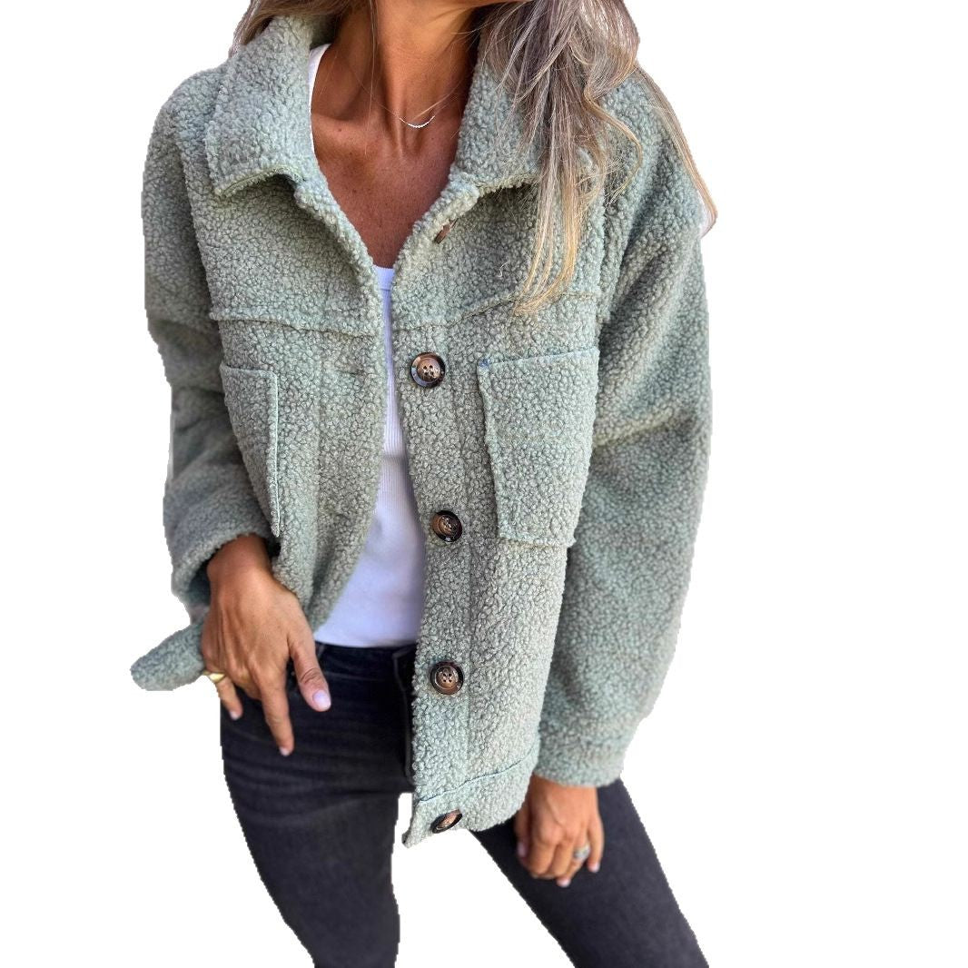 Women's Trendy Long Sleeve Shirt Printed Coats