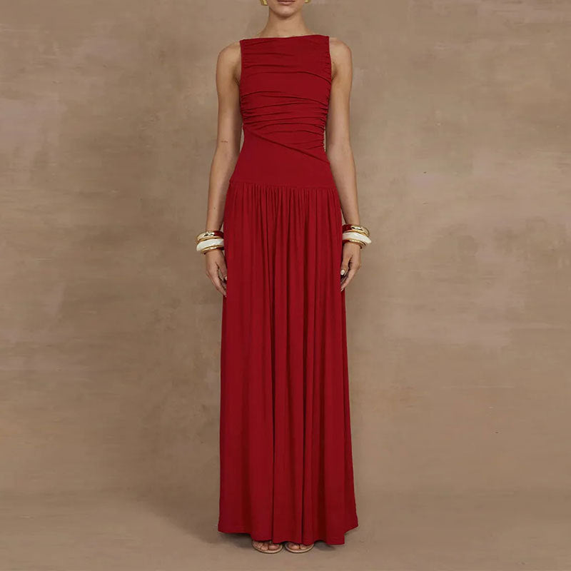 Women's Dress Fashion Elegant Solid Color Slim Dresses