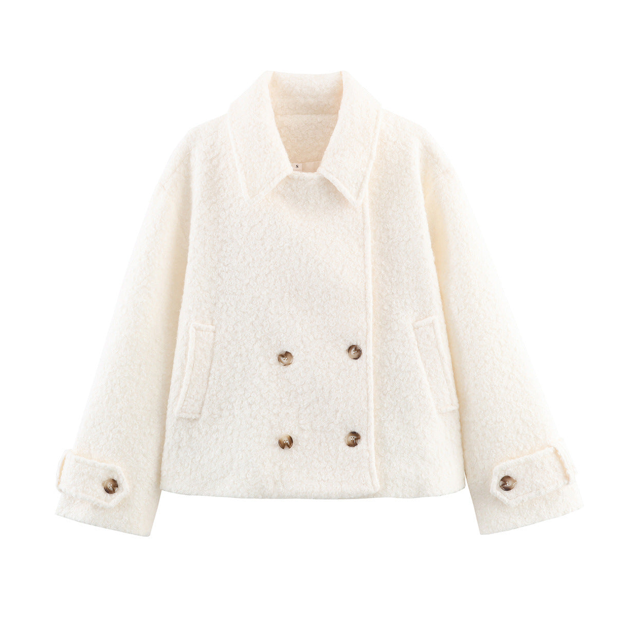 Women's Fashionable Temperamental Lapel Loop Fleece Coats