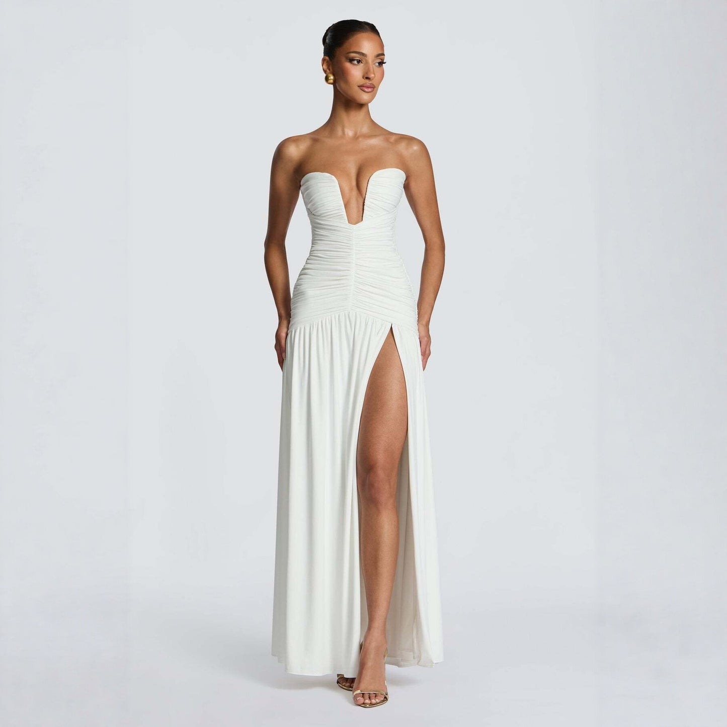 Women's Temperament Pure Color Sexy Tube High Tops