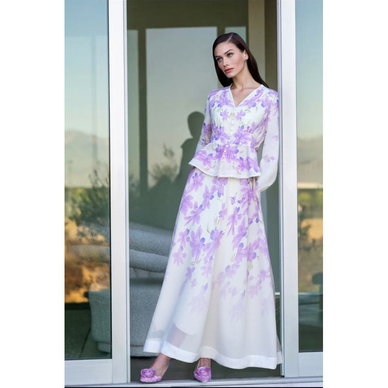 Women's Positioning Beaded High Waist Big Swing Coats