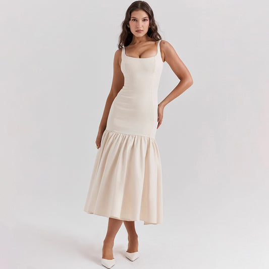 Women's Backless Loose Temperament French Popular Today Fashion Dresses