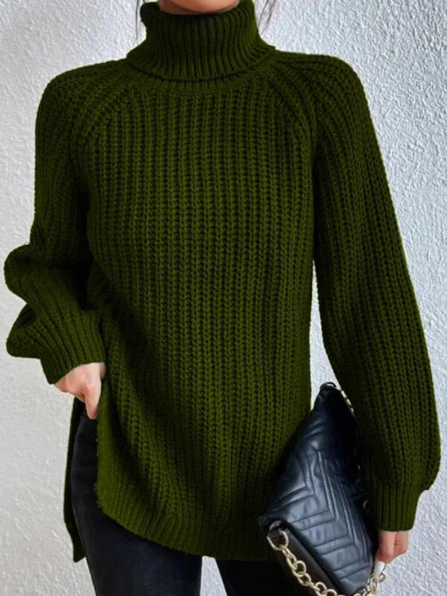 Women's Turtleneck Mid-length Soft Comfortable French Dress Sweater