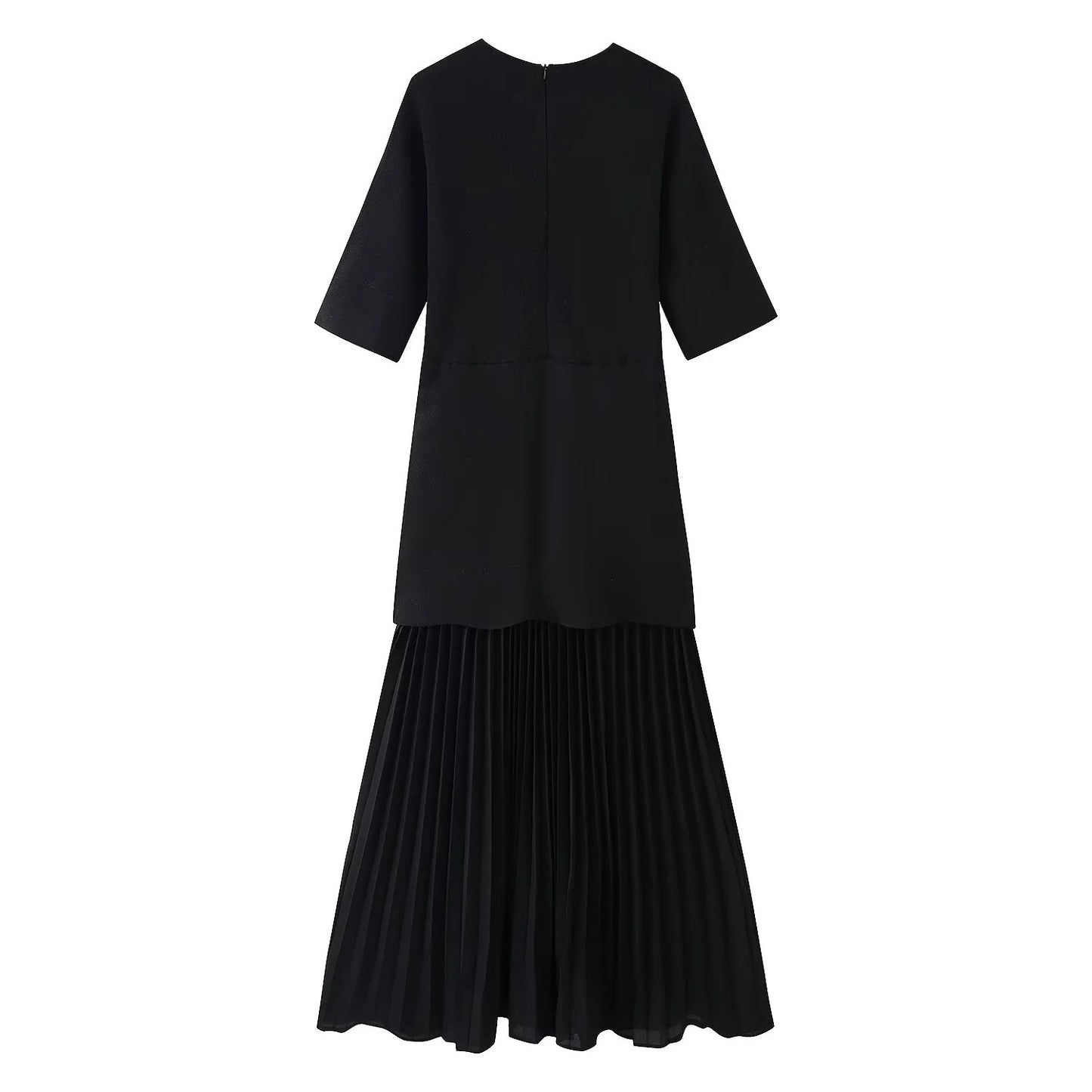 Women's Graceful Fashionable Chiffon Stitching Hem Sleeve Dresses