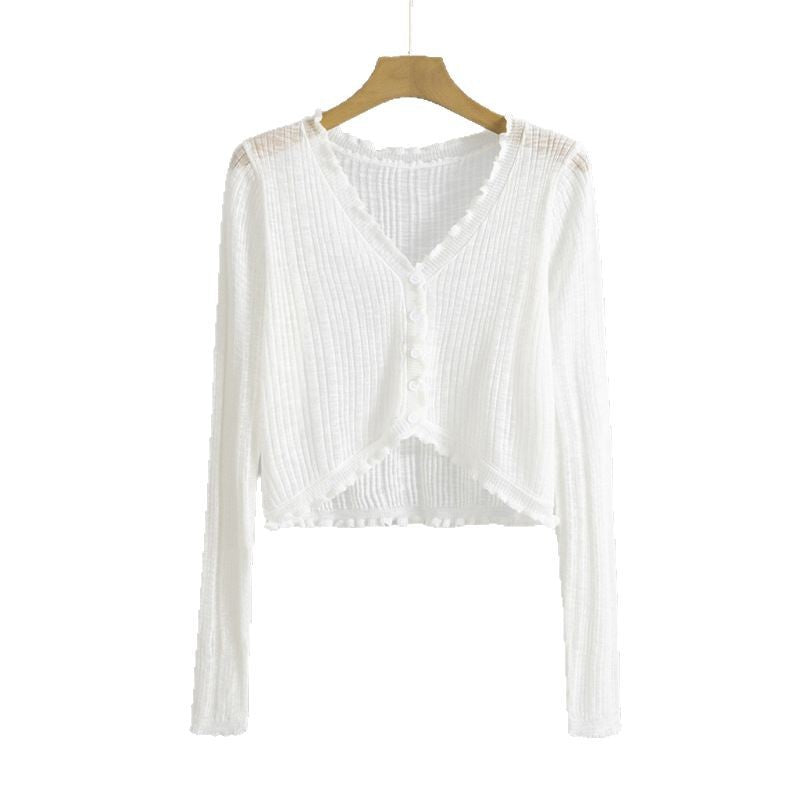 Women's Lace Knitted Office Summer Thin Type Sunscreen Coats