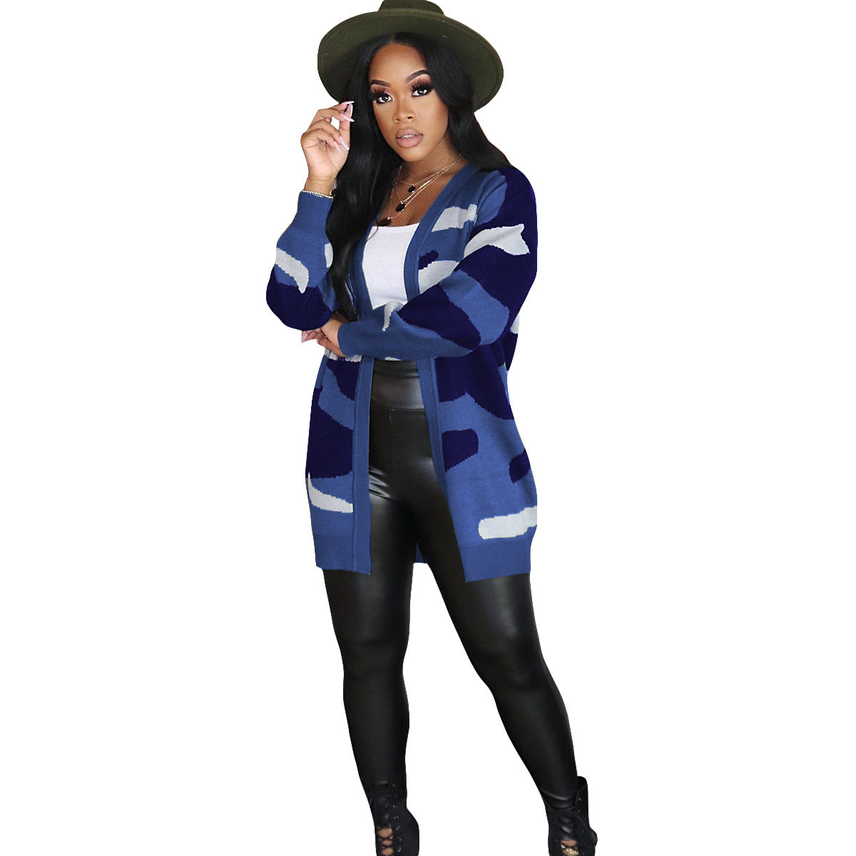 Women's Elegant Unique Casual Camouflage Knitted Knitwear