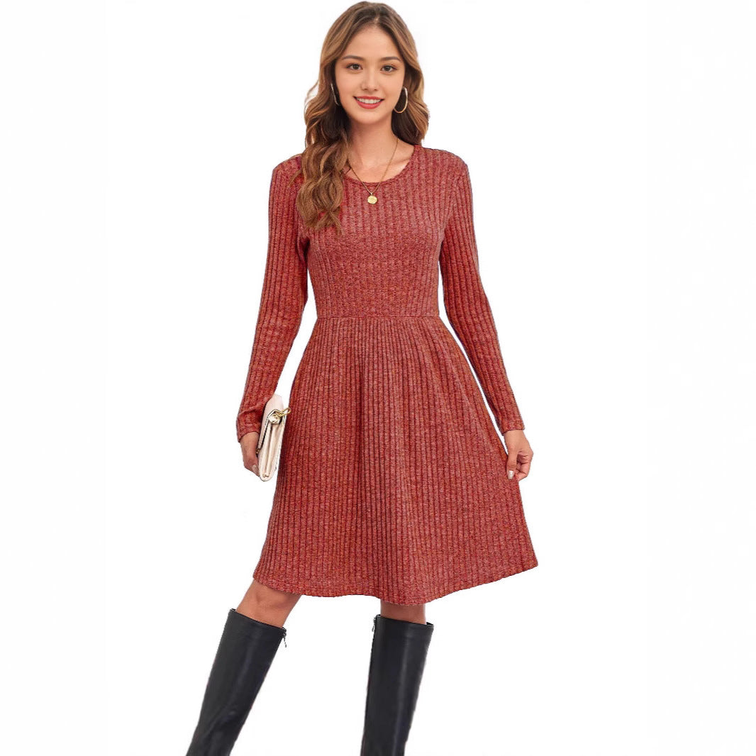 Cool Women's Striped Round Neck Knitted Sweaters