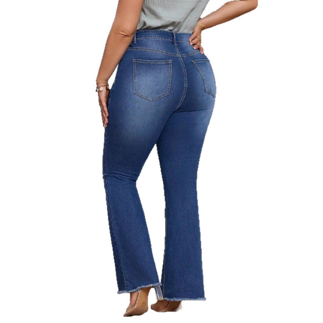 Women's Retro Stretch For Loose Versatile Burr Jeans