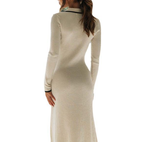 Knitted Midi Slim Fit Slimming Temperament Sheath Dress