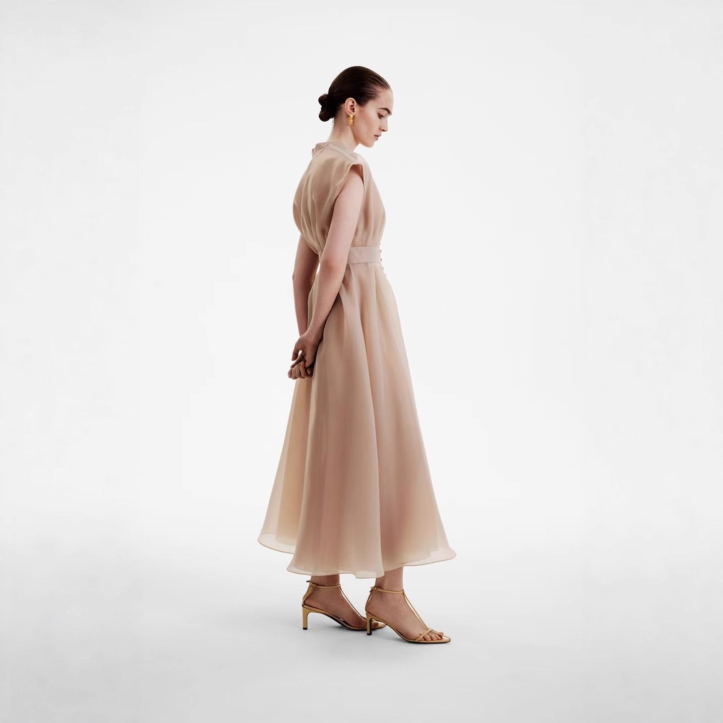 Beautiful Summer Solid Color Sleeveless Slim Dress