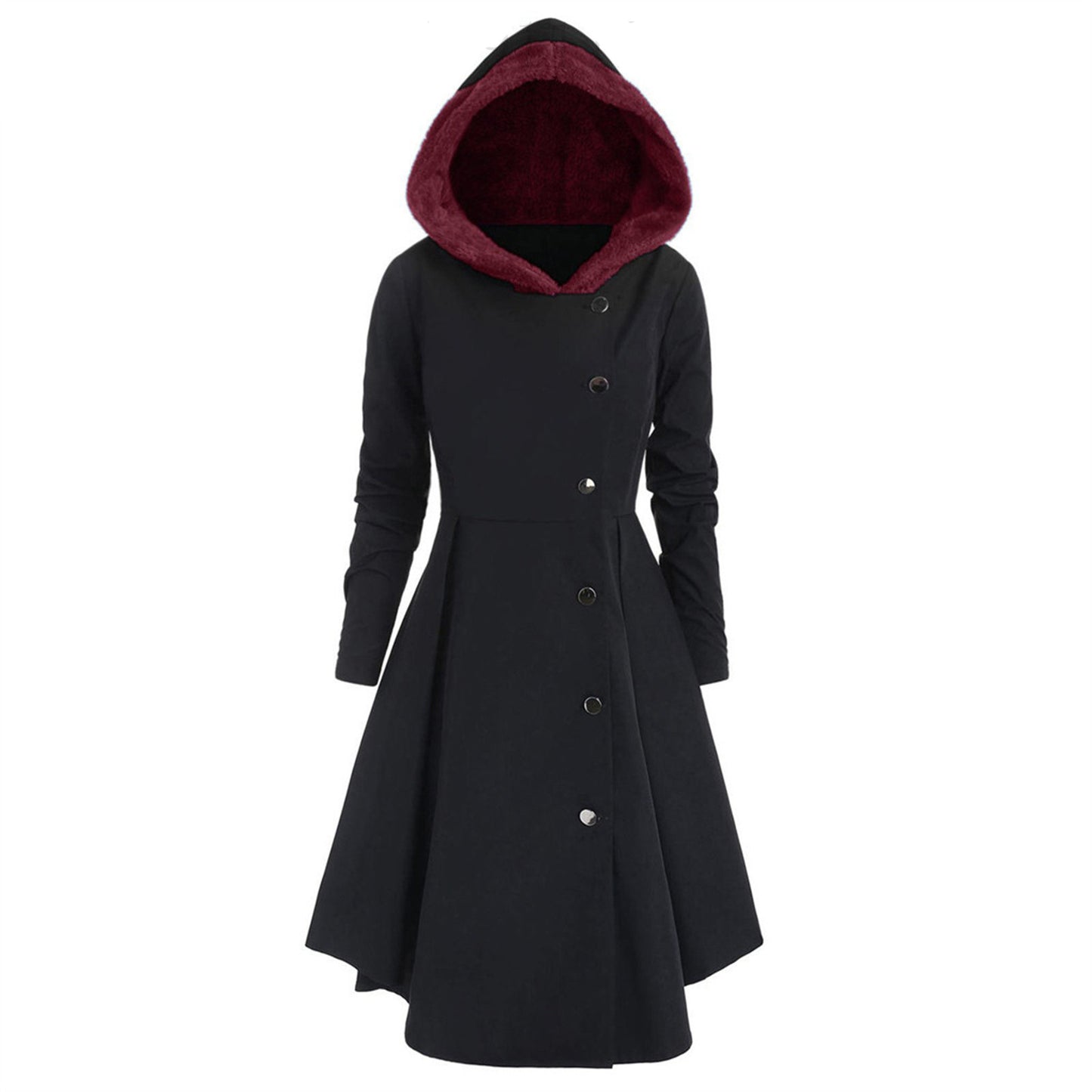 Women's Long Woolen Halloween Style Clothes Christmas Coats