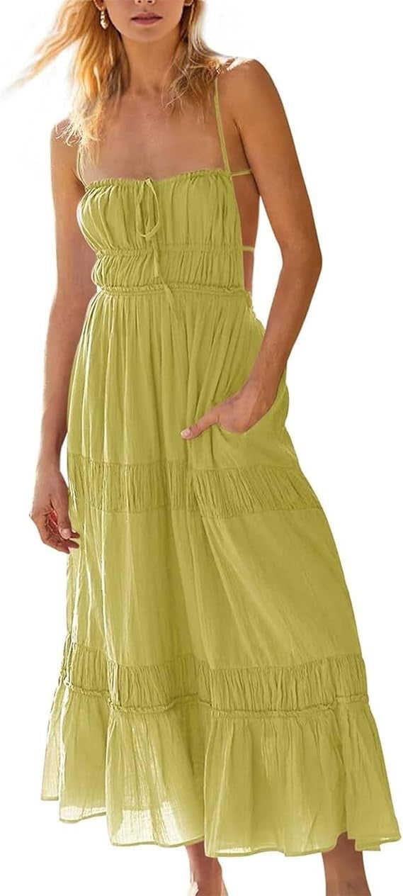 Dress Fashion Sexy Strap Backless Pleating Dresses