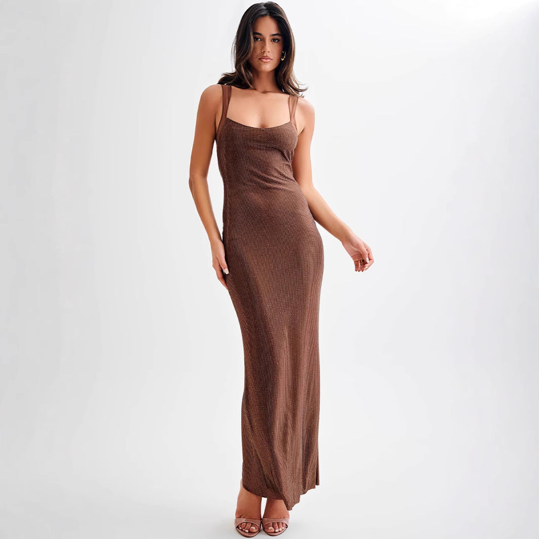 Women's Graceful Tube Sexy Rhinestone Dress Dresses