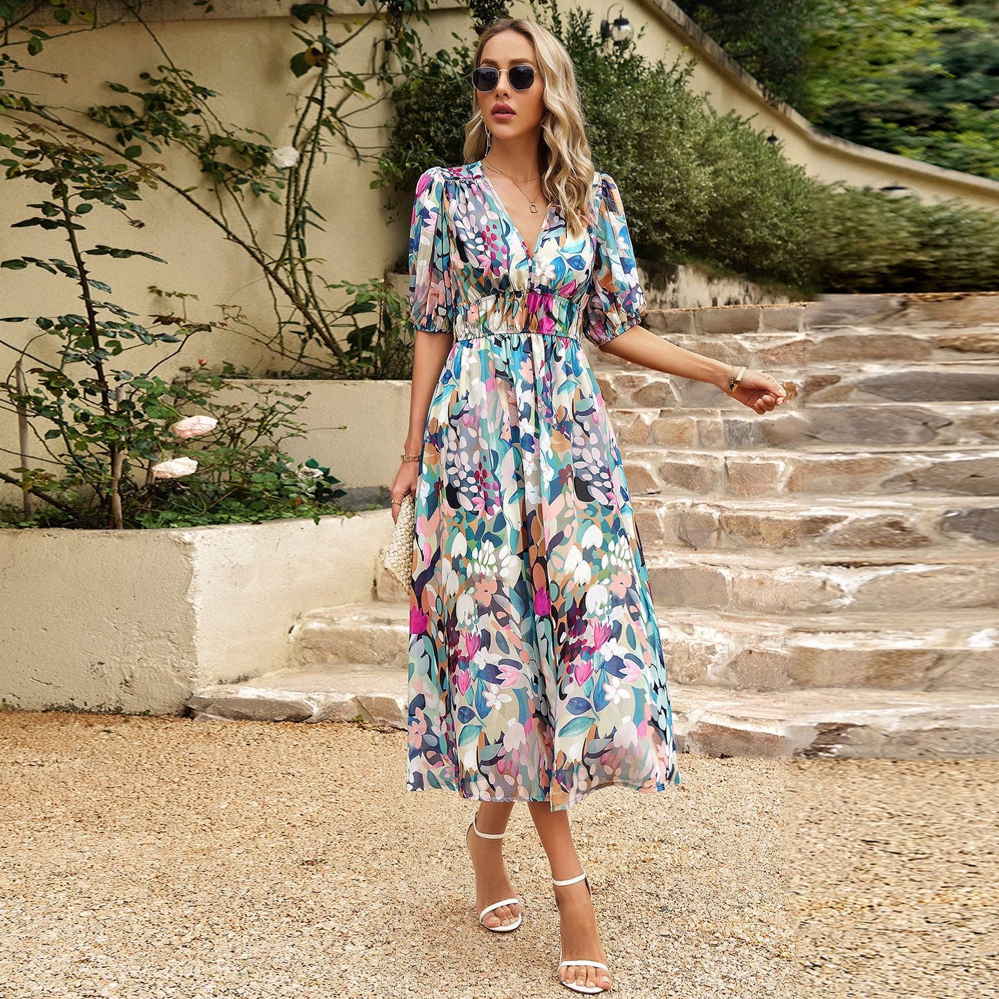 Durable Design Dress Summer Temperament Print Dresses