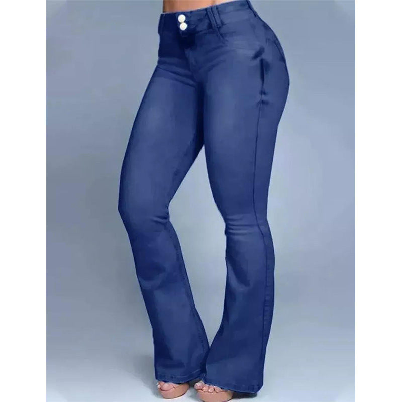Women's Hip Raise High Waist Flared Jeans