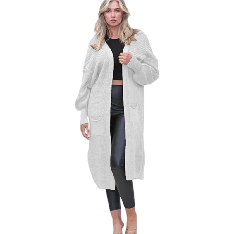 Women's Knitted Winter Set Loose Pockets Long Knitwear