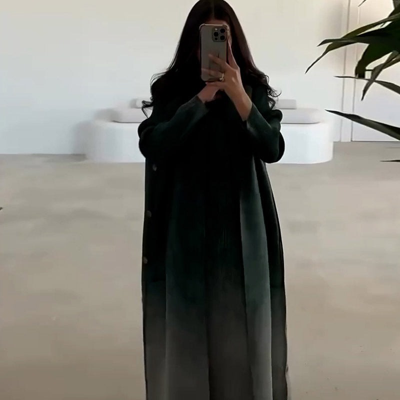 Women's High Fashion Gradient Casual Loose Style Coats