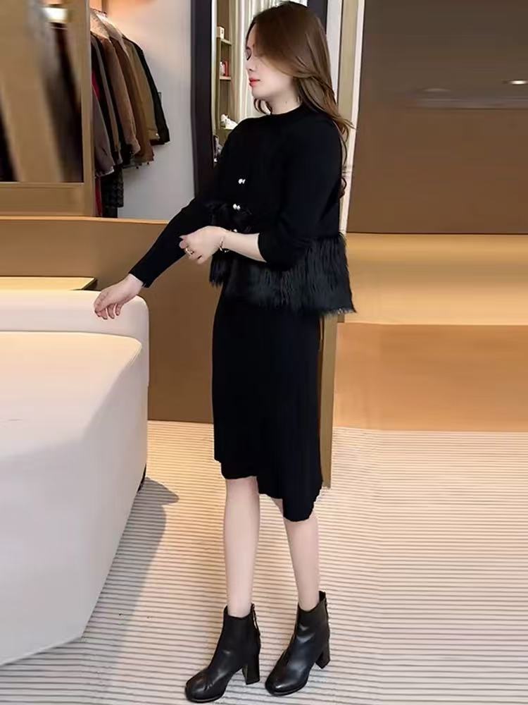 Women's Fashion High Sense Elegant Slim Looking Base Skirts
