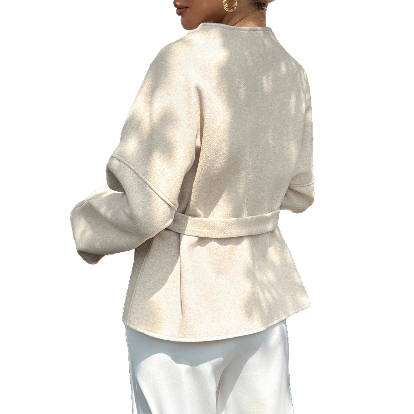 Women's Casual Vacation Strap Long Sleeve Coats