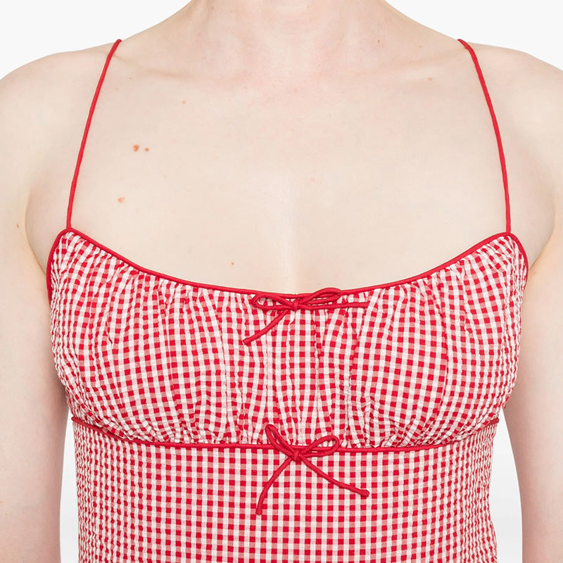 High Waist Backless Midi Dress French Dresses