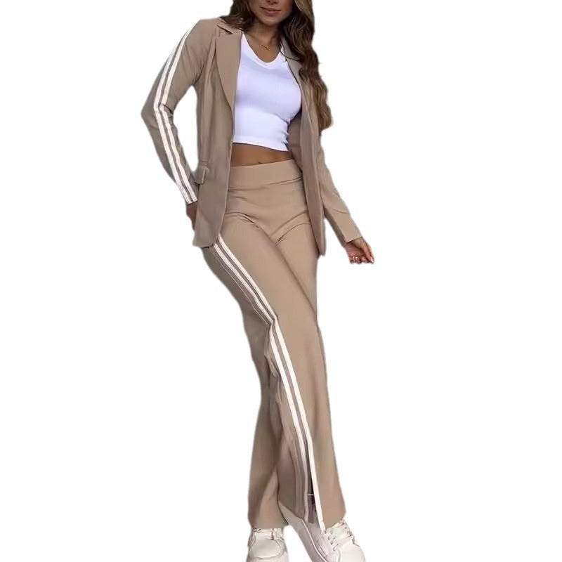 Classy New Casual Polo Collar Two-piece Suits