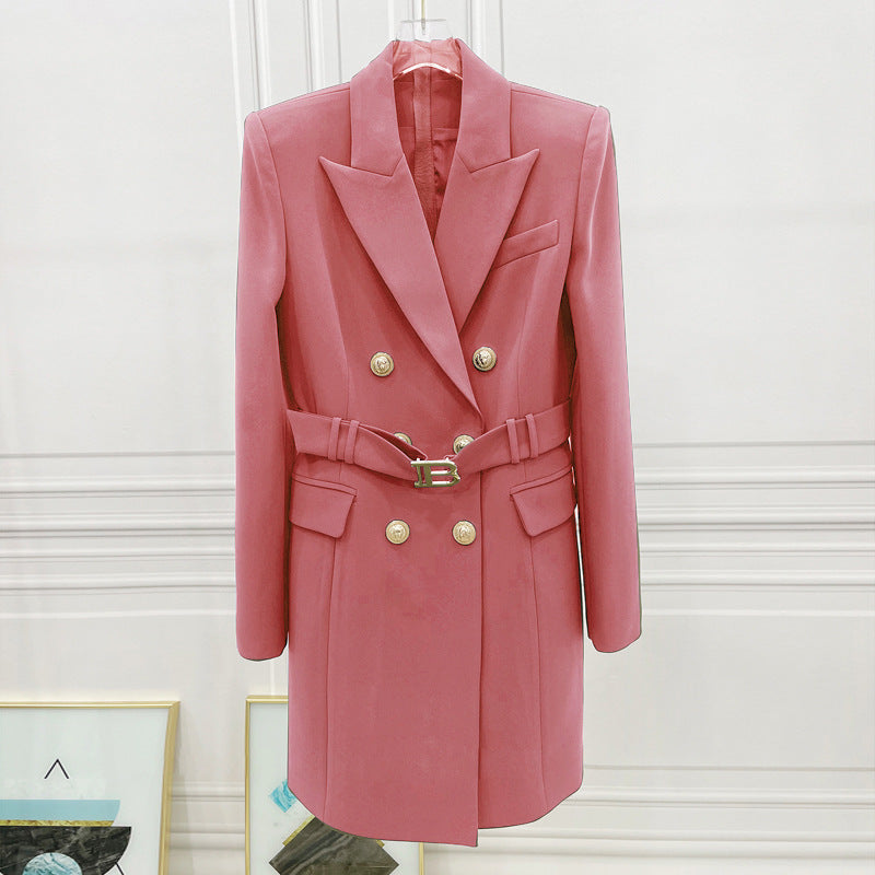 Quality Double Breasted Casual Solid Color Blazers