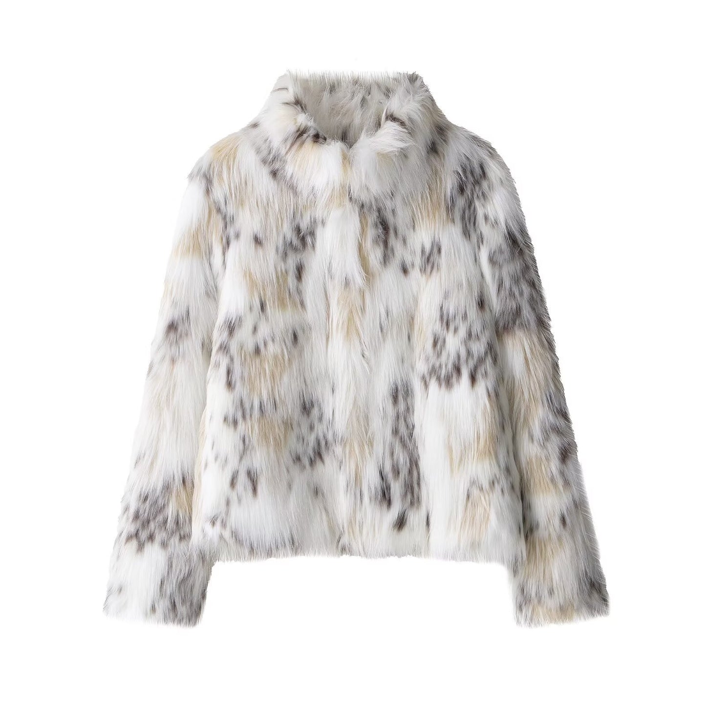 Women's Gradient Color Temperament Artificial Fur Overcoat Coats