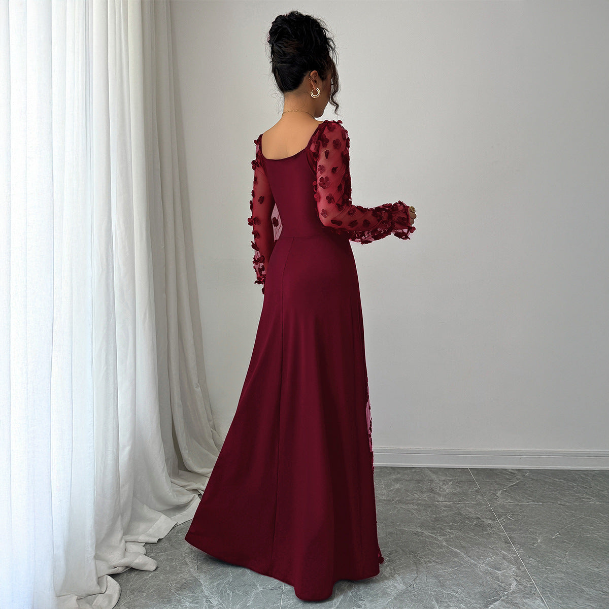 Innovative Slouchy Women's Elegant Graceful Long-sleeved Dress